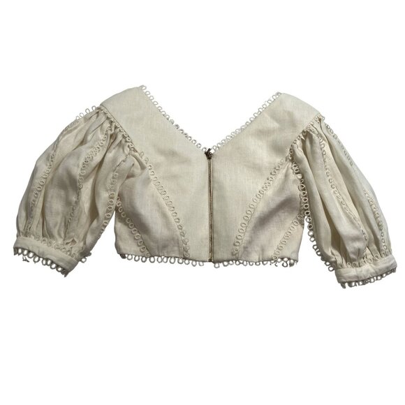 Zimmermann Painted Heart Tear Bodice in White - Picture 4 of 5